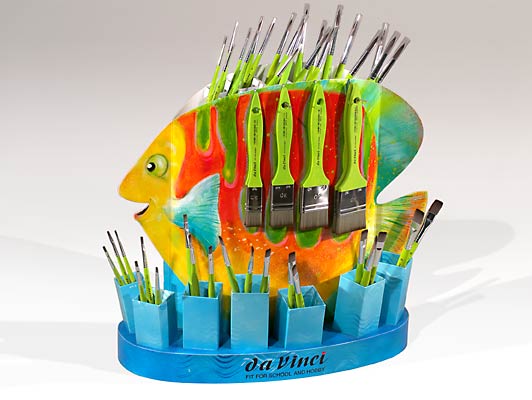 Pinseldisplay Fisch